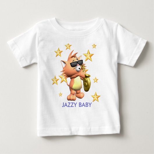 ジャズ風のベビー ベビーTシャツ (正面)