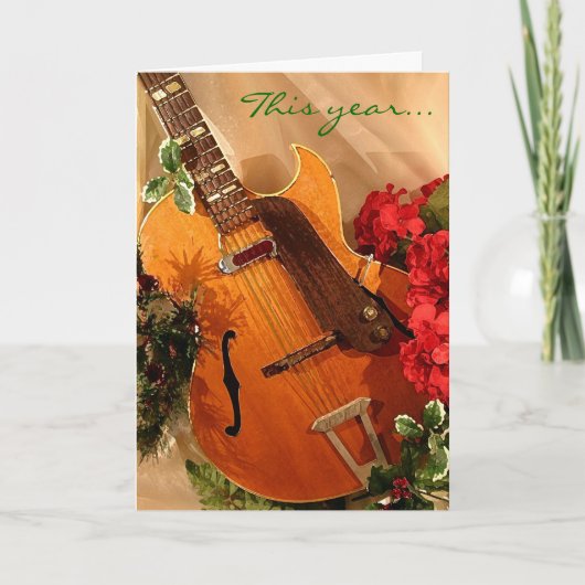 ジャズ風の小さいクリスマスカード シーズンカード (正面)