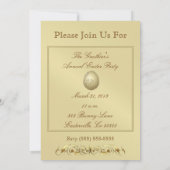 ジャズ風の熱血なバニーの紫色のイースター招待状 招待状 (裏面)