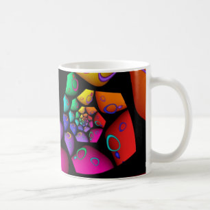 ジャズ風の虹のフラクタル コーヒーマグカップ