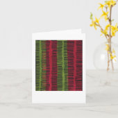 ジャズ風の赤い緑の抽象デザイン カード (黄色い花)