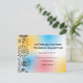 ジャズ風の音楽的なバーのバルミツワーの招待の応答カード 出欠カード (スタンド正面)