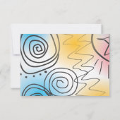 ジャズ風の音楽的な交通機関小型バスカード 招待状 (裏面)