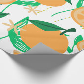 ジャズ鮮やかとオレンジの調和 ラッピングペーパー (角)