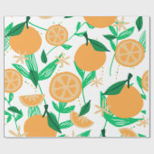 ジャズ鮮やかとオレンジの調和 ラッピングペーパー (フラット)