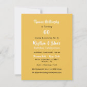 ジャズ・アンド・ブルースをテーマにした誕生日パーティー 招待状 (裏面)