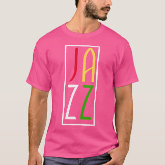 ジャズ – クリエイティブアフリカンアメリカンミュージカルアート型枠 Tシャツ