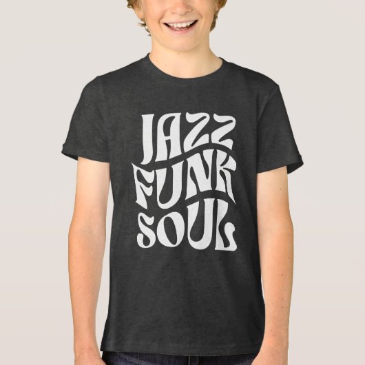 ジャズ ファンク ソウル タイポグラフィ トライブレンドＴシャツ (正面)