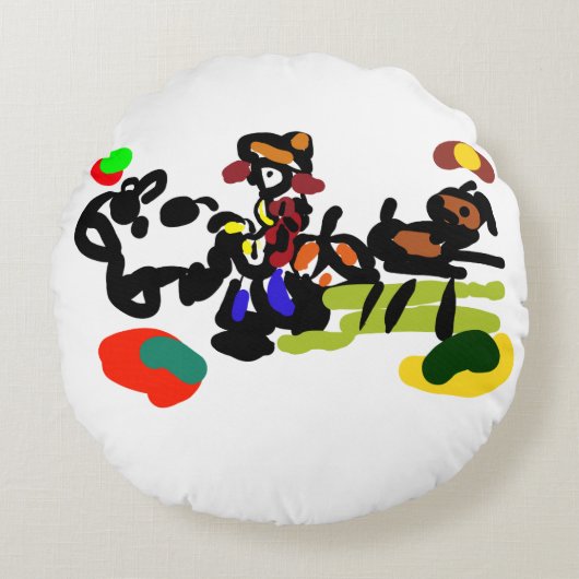ジャズ ファーム 秋 ラウンドクッション (正面)