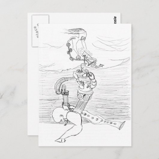 ジャズ ポストカード (正面/裏面)