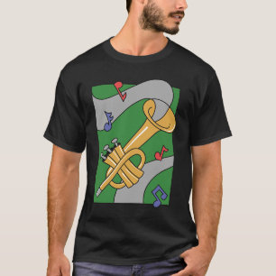 ジャズ・ミュージック・サックス・楽器・ノート Tシャツ