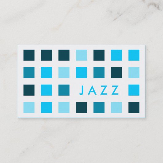 ジャズ(モダン正方形) 名刺 (正面)