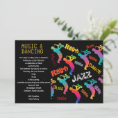 ジャズ・レトロ・ミュージックパーティー 招待状 (スタンド正面)