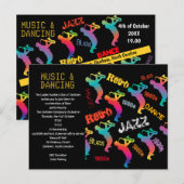 ジャズ・レトロ・ミュージック・パーティー ポストカード (正面/裏面)