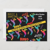 ジャズ・レトロ・ミュージック・パーティー 招待状 (裏面)