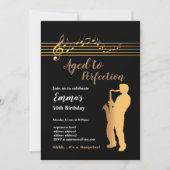 ジャズ、音楽パーティの招待状、完璧に進化 招待状 (正面)