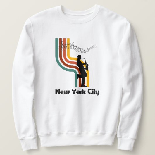 ジャズin NYC New York City Sweatshirt スウェットシャツ (デザイン正面)