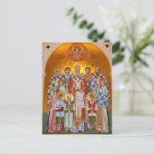 ジャセノバック正教会の聖殉教者のアイコン ポストカード (スタンド正面)