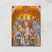 ジャセノバック正教会の聖殉教者祈りの言葉カード プレイスカード (正面)