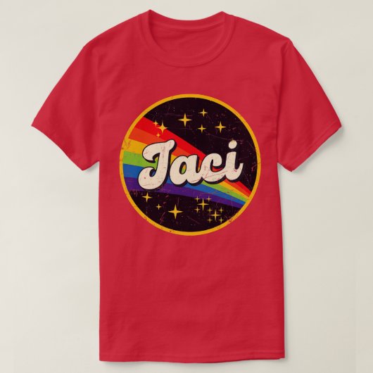 ジャチレインボーイン宇宙ヴィンテージGrungeStyle Tシャツ (デザイン正面)
