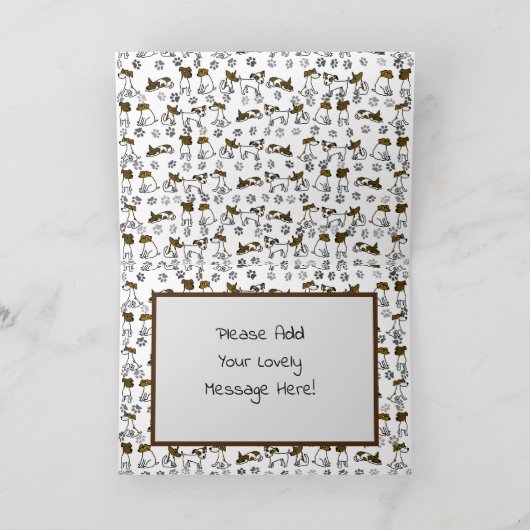 ジャッおもしろいクラッセルテリアマンガ誕生日 カード (内部)