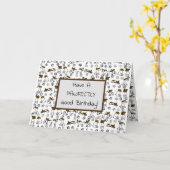 ジャッおもしろいクラッセルテリアマンガ誕生日 カード (黄色い花)