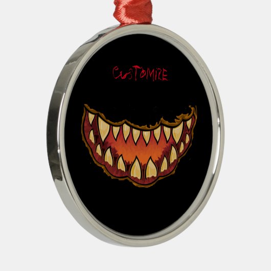 ジャッおもしろいクランタンサンダー_コーブ メタルオーナメント (右)