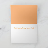 ジャッおもしろいク・オ・ランタン泣き叫びハロウィーン カード (内部)