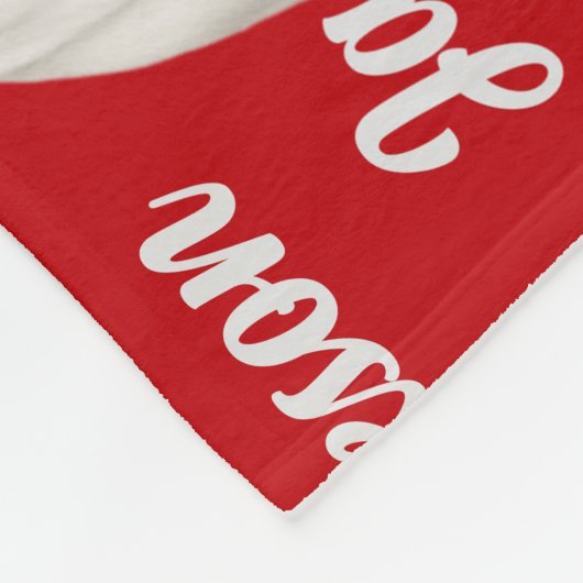 ジャッおもしろいク・ラッセル犬の名前のクパターン（の模様が）あるリスマス フリースブランケット (角)