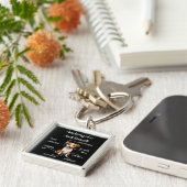 ジャッおもしろいク・ラッセル・テリア犬 キーホルダー (側面)