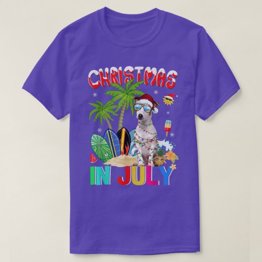 ジャッおもしろいク・ラッセルinサンタハットサングラスクリスチム tシャツ (デザイン正面)