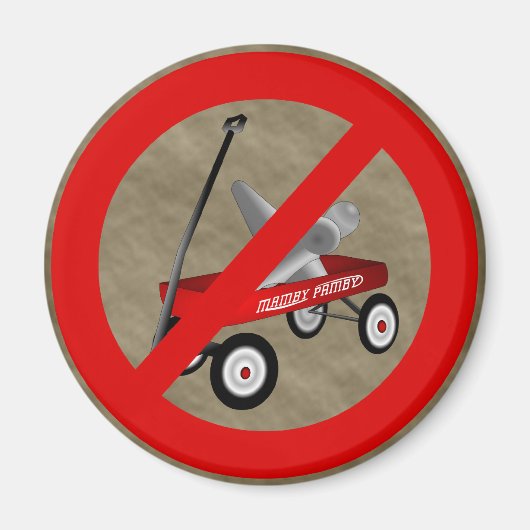 ジャッおもしろいク・ワゴン磁石なし マグネット (正面)