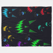 ジャッカラフルク・オ白熱［赤熱］光を放つランタン フリースブランケット (正面(横))