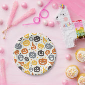 ジャッカラフルク – O' – ランタン顔パターン ペーパープレート (パーティー)