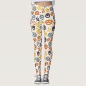 ジャッカラフルク – O' – ランタン顔パターン レギンス (正面)