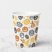 ジャッカラフルク – O' – ランタン顔パターン 紙コップ (裏面)