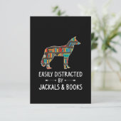 ジャッカルズに気が散りやすい本好きの贈り物 サンキューカード (スタンド正面)