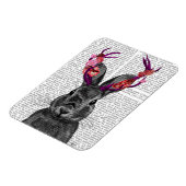 ジャッカロペとピンク〔雄ジカの〕枝角 マグネット (左側)