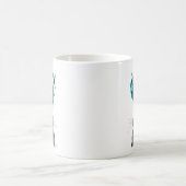 ジャッカロープとターコイズ〔雄ジカの〕枝角 コーヒーマグカップ (中央)