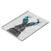 ジャッカロープとターコイズ〔雄ジカの〕枝角 ノートブック (左側)