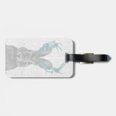 ジャッカロープとターコイズ〔雄ジカの〕枝角 ラゲッジタグ (裏面横)