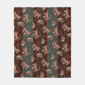 ジャッカロープクリスマス フリースブランケット (正面)