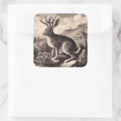 ジャッカロープヴィンテージイラストレーション スクエアシール (バッグ)