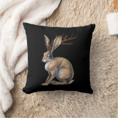 ジャッカロープ類耳下腺動物 クッション (ブランケット)