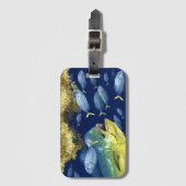 ジャッキの荷物のラベルを追跡しているDolphinfish (mahiのmahi) ラゲッジタグ (正面縦)