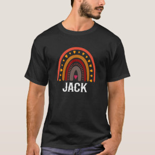 ジャッキカラフルレインボーおもしろいメンボーイベビー名アイディア Tシャツ