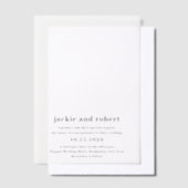 ジャッキモダンー結婚ズ ベラム紙招待状 (オフセット)