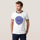 ジャッキーのカルマによって輪郭を描かれるライオンの信号器T Tシャツ (正面フル)