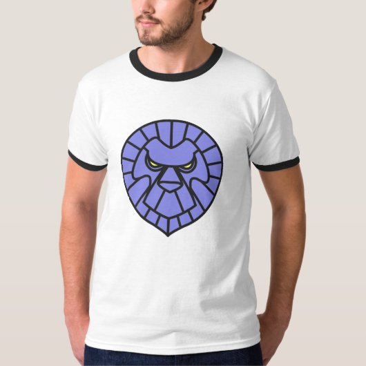 ジャッキーのカルマによって輪郭を描かれるライオンの信号器T Tシャツ (正面)