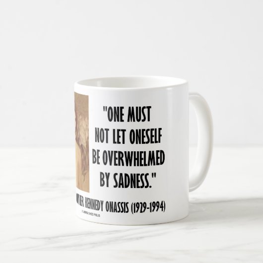 ジャッキーケネディのポートレート許可されなかった自分自身悲しさ コーヒーマグカップ (正面右)